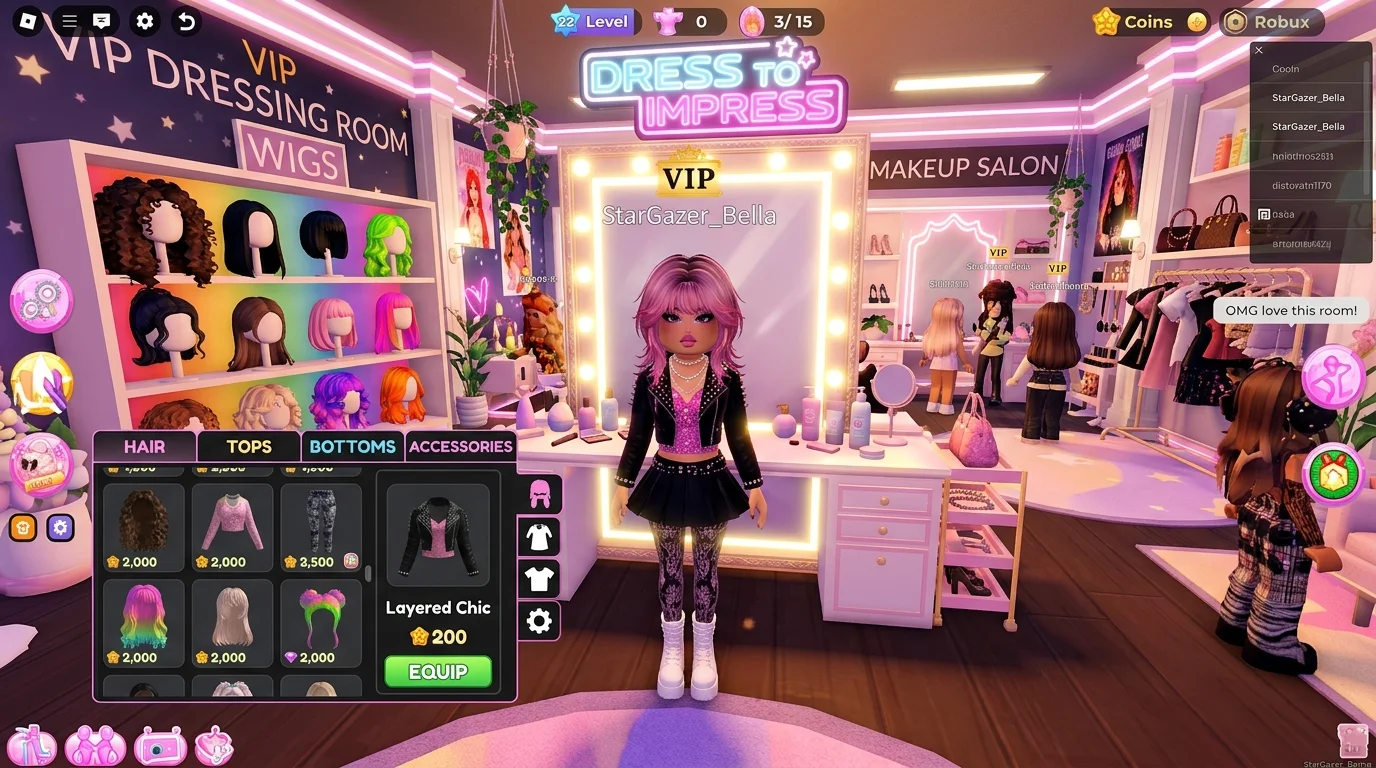 Roblox Dress To Impress VIP Dressing Room and Layering Studio